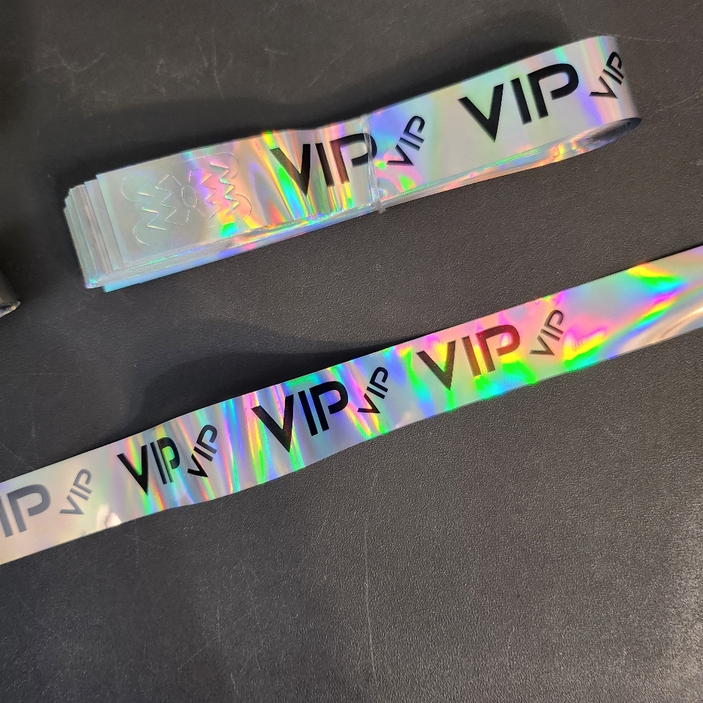 V I P wristbands, holographic, perfect, for parties
